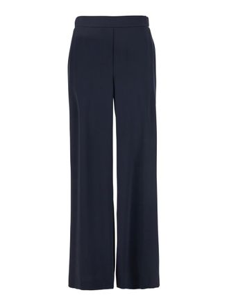 P.A.R.O.S.H. Blue Pants With Wide Leg And Elastic Rear Waist In Tech Fabric Woman