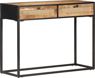 vidaXL Furniture Limited - Mesa Consola De Madera De Mango Rugosa