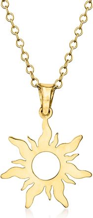 RS Pure Ross-Simons 14kt Yellow Gold Sun Pendant Necklace