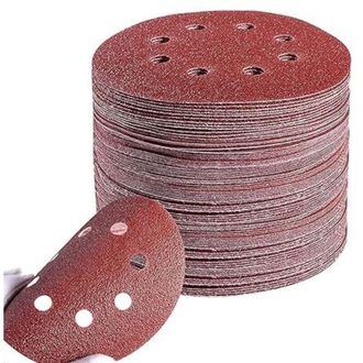 OEM Juego De Discos De Lijado De 125 Mm, 100 Hojas, Papel De Lija Redondo De 8 Agujeros, 20 Granos P40/p60/p80/p120/p240, Para Lijadoras Orbitales, Para P