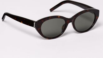 Saint Laurent Occhiali da sole cat-eye arrotondat Saint Laurent