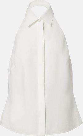 Ralph Lauren Collection Eldred halterneck linen top