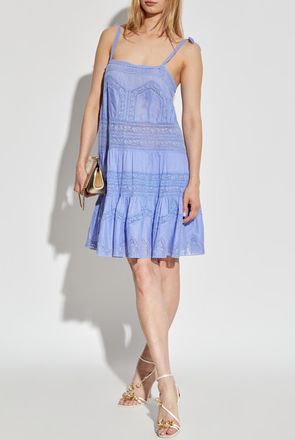 Zimmermann Dress With Lace Inserts, Womens, Blue