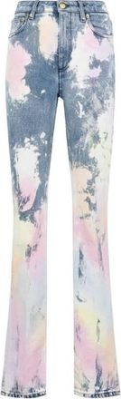 Roberto Cavalli Acid Wash Flared Denim Jeans, Brand Size 44 ( US Size 10 )