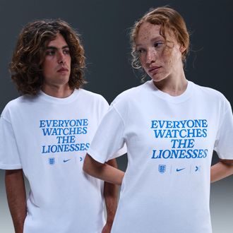 Nike Everyone Watches Sports England Nike Mens by TOGETHXR Soccer T-Shirt in White | IM2118-100