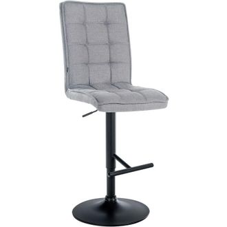 Clp Taburete De Bar Peking En Tela Gris Claro Negro