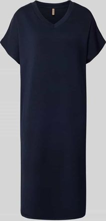 Soyaconcept T-Shirt-Kleid mit V-Ausschnitt in Marine, Gr&ouml;&szlig;e XXL