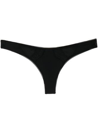 Stella McCartney Perizoma con ricamo - Nero