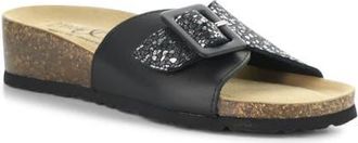 Bos. & Co. Lyra Wedge Slide Sandal in Nero at Nordstrom, Size 10-10.5Us