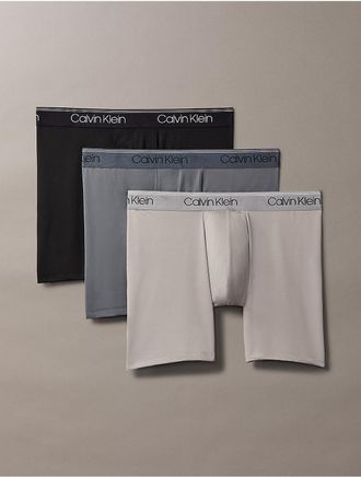 Calvin Klein Mens Micro Stretch 3-Pack Boxer Brief - Multi - XL