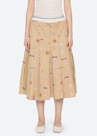 Sea New York Juliet Midi Skirt In Camel