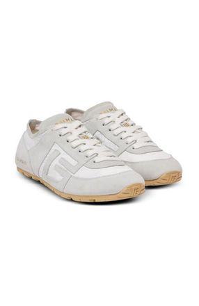 Balmain Racer 45 trainers in lambskin and suede in White at Nordstrom, Size 36 Eu