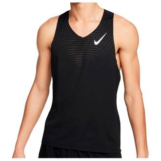 Nike Dri-Fit ADV Aeroswift Singlet Laufshirt f&uuml;r Herren | schwarz
