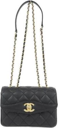 Chanel Pre-owned Lamslederen Schoudertas - Dames - Vintage Schoudertas - Zwart - ONE Size - Leer - Vintage