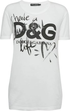 Dolce & Gabbana T-shirt I Have A Beautiful Life con stampa - Bianco