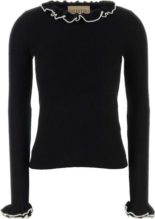 Valentino Garavani Black Wool Sweater