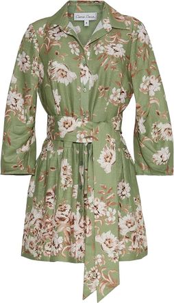 Cara Cara Raya mini-jurk met bloemenprint - Groen
