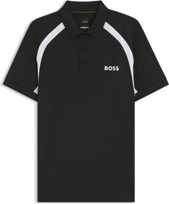 BOSS Active Quick-dry slim-fit polo shirt with four-way stretch