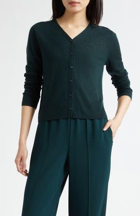 Vince Wool V-Neck Cardigan in Juniper at Nordstrom, Size Xx-Small