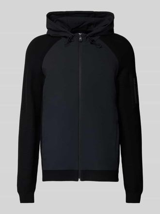HUGO BOSS Regular Fit Sweatjacke aus Viskose-Mix Modell URBAN COMMUTER in Black, Größe XXXL