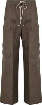 Rick Owens Cargo Broek in Katoenmix - Heren - Wijde Broeken - Groen - S - Katoen - Broeken