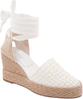 Andr&eacute; Assous Payton Espadrille Wedge in White Woven at Nordstrom Rack, Size 11