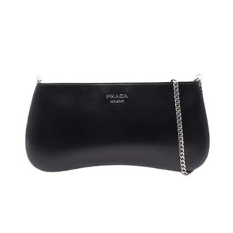 Prada Pre-owned Sydney Leren Schoudertas - Dames - Pre-owned - Zwart - Maat: ONE Size Leer