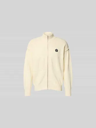 Kenzo Relaxed Fit Strickjacke mit Woll-Anteil in Offwhite, Gr&ouml;&szlig;e L