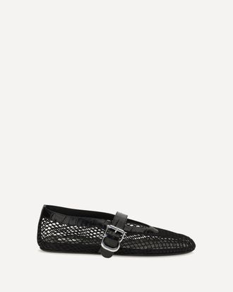 Alaia Mesh and crocodile-print leather Ballerinas unisex 41