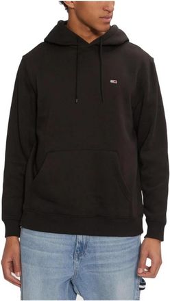Tommy Jeans Blauwe Hoodie Mannen Herfst/Winter - Heren - Hoodies - Zwart - 3XL - Katoen - Hoodies & sweatvesten