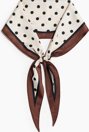 H&M Halstuch - Weiss/Gepunktet