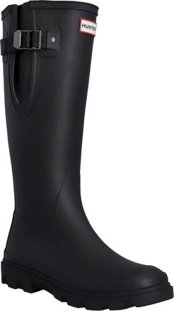 Hunter Unisex Downpour Rubber Black Wellington Boots - Size UK 8