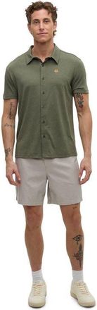 tentree Hawthorn Shirt in Deep Olive Heather at Nordstrom, Size Xx-Large