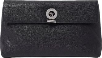 Veronica Beard Anchor Leather Clutch in Black at Nordstrom