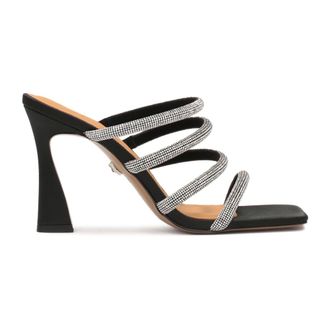 Kazar Schoenen, Dames, Veelkleurig, 39 EU, Leer, Kristal Hiel Glamour Muiltjes