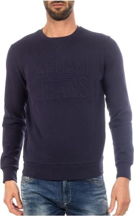 Armani Jeans Hoodies - Heren - Sweatshirts - Blauw - S - Katoen - Hoodies & sweatvesten