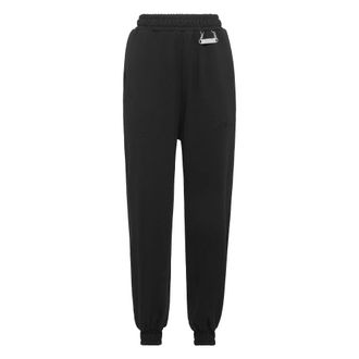 Philipp Plein Dames, Broeken, Zwart, Maat: XL Katoen