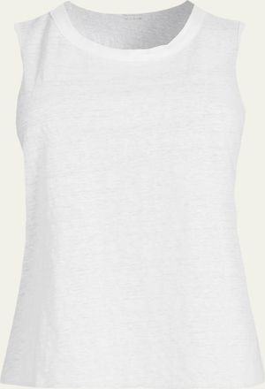 Majestic Filatures Crewneck Stretch Linen Tank