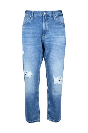 Calvin Klein Light Blue Distressed Dad Jeans