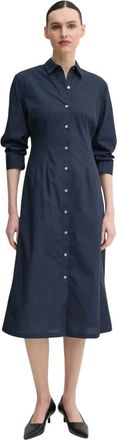 Theory Shirt Dress - Dames - Shirt Kleedjes - Blauw - 2XS - Katoen - Kleedjes