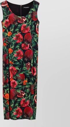 Dolce & Gabbana viscose sleeveless floral-print midi dress