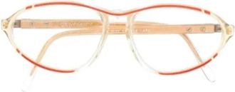 Saint Laurent Pre-owned Acetate sunglasses - Dames - Vintage Accessoires - Oranje - ONE Size - Vintage