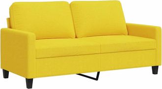 vidaXL Sof&aacute; De 2 Plazas De Tela Amarillo Claro 140 Cm Vidaxl