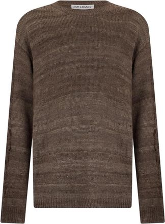 Our Legacy Silk Sweater - Heren - Ronde hals truien - Bruin - M - Truien & Vesten