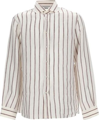 Brunello Cucinelli Natural Regular Stripes Shirt