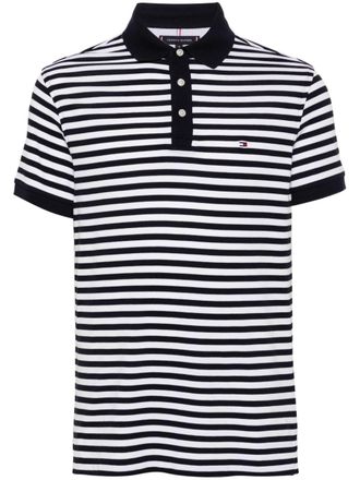 Tommy Hilfiger 1985 polo shirt - men - Elastane/Organic Cotton/Cotton - L - Blue