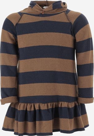1+ in the family Girls Dress, Stretch Cotton Blend, Multicolour