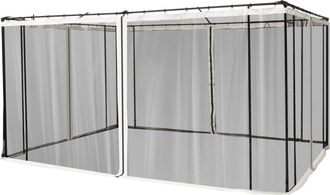 OUTSUNNY 4 paneles mosquitera carpa 352x207cm negro