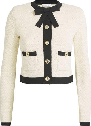 Self Portrait Self-Portrait Sequin Boucl&eacute; Cardigan Size S