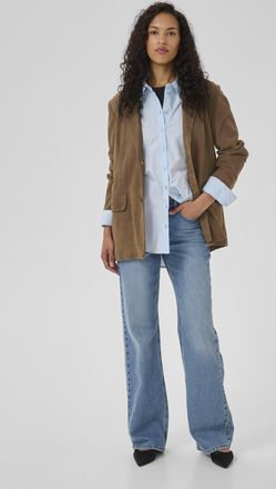 MY ESSENTIAL WARDROBE Leren jas TaraMW Leren jas Box fit brown